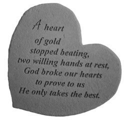 Great Thought Hearts A heart of gold Stone