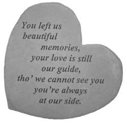 Great Thought Hearts You left us Memorial Stone