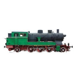 Green and Red Steam Locomotive Cardboard Cutout