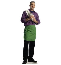 Green Apron Bartender Cardboard Cutout