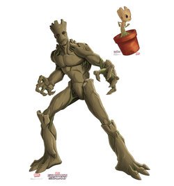 Groot & Little Groot Animated Guardians of the Galaxy Cardboard Cutout