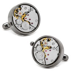 Gunmetal Watch Movement Cufflinks