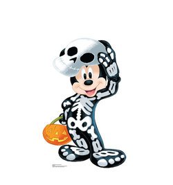 Halloween Mickey Skeleton Disney Cardboard Cutout
