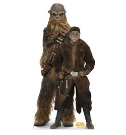Han Solo and Chewbacca Star Wars Han Solo Movie Cardboard Cutout