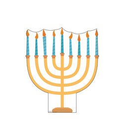 Hanukkah Menorah Cardboard Cutout