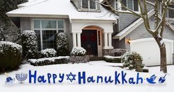 Happy Hanukkah Outdoor Yard Sign