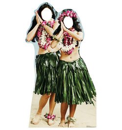 Hawaiian Hula Girls Standin Cardboard Cutout