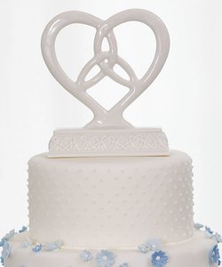 Heart Framed Trinity Knot Wedding Cake Top