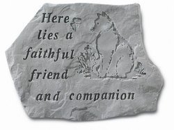 Here Lies A Faithful Friend Engraved Pet Memorial