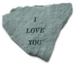 I Love You Engraved Garden Stone