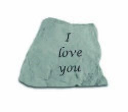 Engraved I Love You Garden Stone