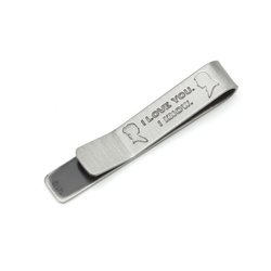 I Love You I Know Hidden Message Tie Bar