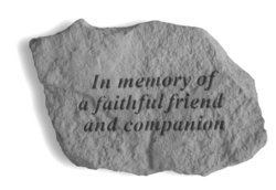 In memory of a faithful friend Dog Bone Stone