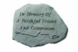 In Memory of with leash Pet Memorial Stone