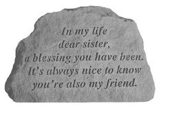 In my life dear sister Memorial Stone