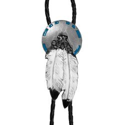Indian Feather Bolo Tie