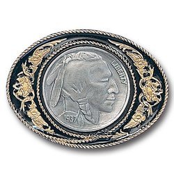 Indian Head Nickel Vivatone Belt Buckle