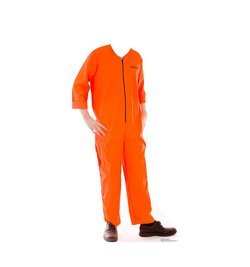 Inmate Orange Jump Suit Standin Cardboard Cutout