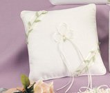 Ivory Floral Vine Collection Ring Pillow