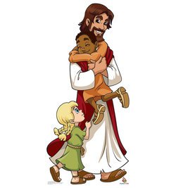 Jesus with Children Creative for Kids Cardboard Cutout