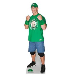 John Cena Green Shirt WWE Cardboard Cutout