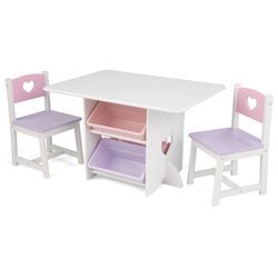 KidKraft Heart Table Set with Pastel Bins
