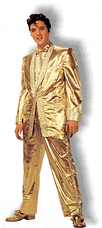 Life Size Elvis Presley Suit Standee - Gold Lame