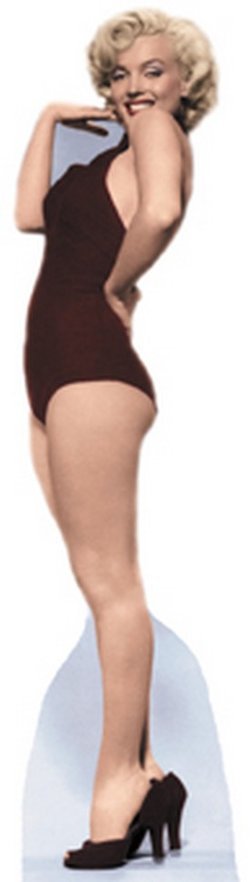 Life Size Marilyn Monroe Standee - Black Swimsuit