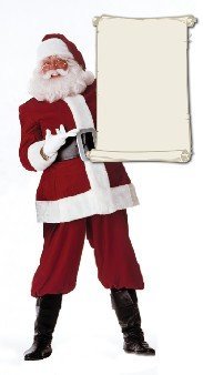 Life Size Santa Claus Standee with Blank List