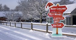 Lifesize Holiday Directional Outdoor Yard Sign