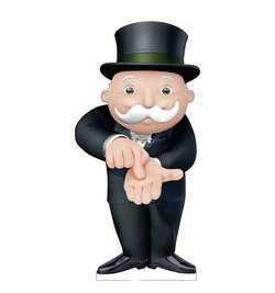 Lifesize Mr. Monopoly Cardboard Cutout