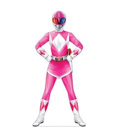 Lifesize Pink Power Ranger Cardboard Cutout