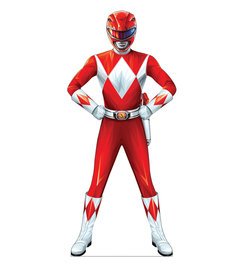 Lifesize Red Power Ranger Cardboard Cutout