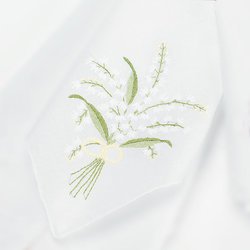 Lily of the Valley Wedding Handkerchief - 13" x 13"