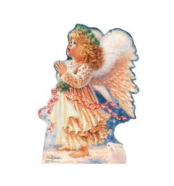 Little Christmas Angel Dona Gelsinger Art Cardboard Cutout