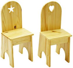 Little Colorado Wooden Kid Chair - Solid Back