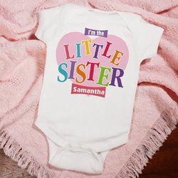 Little Sister Personalized Baby Romper