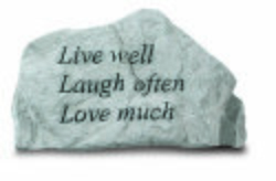 Engraved Live Well, Laugh Often, Love Much Stone