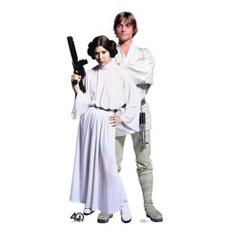 Luke and Leia Star Wars 40th Cardboard Cutout
