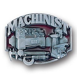 Machinist 3D Enameled Belt Buckle