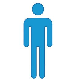 Man Symbol Cardboard Standee