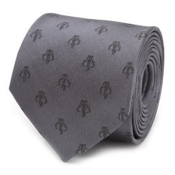 Mandalorian Gray Silk Men's Tie