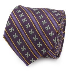 Mardi Gras Purple Stripe Men's Tie