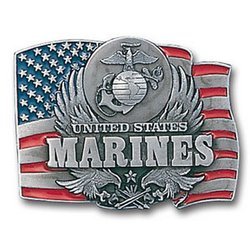 Marines Enameled Belt Buckle