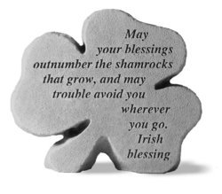 May your blessing Shamrock Engraved Stone