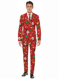 Men's Red Icon Christmas Suit