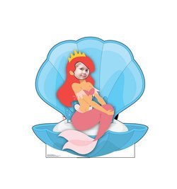 Mermaid in Clam Shell Stand-in Cardboard Cutout