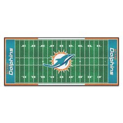 Miami Dolphins Football Field Runner Rug