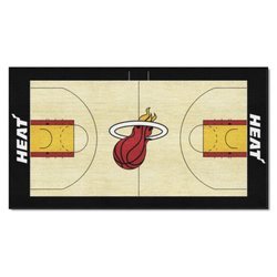 Miami Heat Large Basketball Court Runner Rug