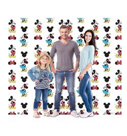Mickey and Minnie Step and Repeat Double Wide Cardboard Cutout
